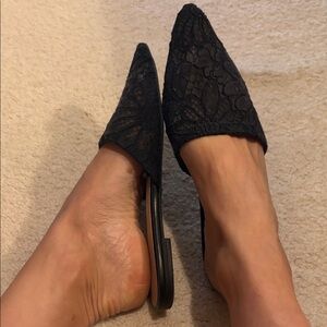 H&M Black Lace Women's Mules